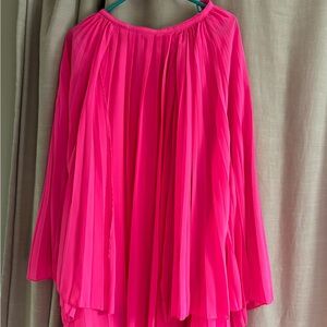 Hot pink mini dress with cape attached